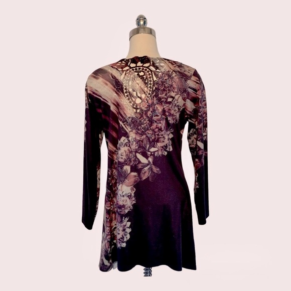 🇮🇹🌱New Italian-made purple/red Top - Picture 2 of 4